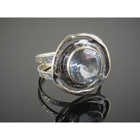 Alexandrite (Lab) Sterling Silver Ring - Size 8.75
