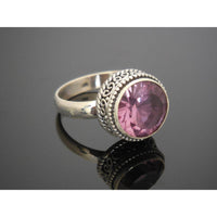 Alexandrite (Lab) Sterling Silver Ring - Size 8.5