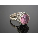 Alexandrite (Lab) Sterling Silver Ring - Size 8.5