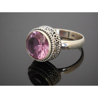 Alexandrite (Lab) Sterling Silver Ring - Size 8.5