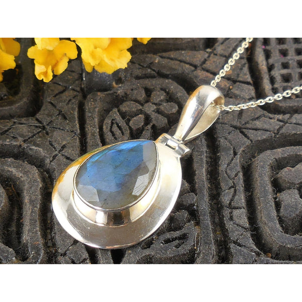 Labradorite Sterling Silver Pendant/Necklace
