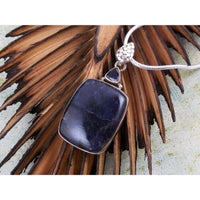 Sunstone in Iolite & Iolite Sterling Silver Pendant/Necklace