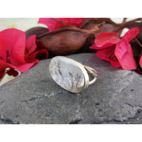 Dendritic Agate Sterling Silver Ring - Size 5.5