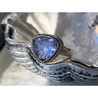 Alexandrite (Lab) Sterling Silver Ring - Size 8.75