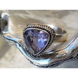 Alexandrite (Lab) Sterling Silver Ring - Size 8.75