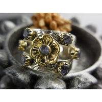 Iolite Gemstone Sterling Silver Ring - Size 8