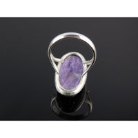 Charoite Cabochon Sterling Silver Ring - Size 7.0
