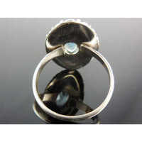 Blue Topaz Sterling Silver Ring - Size 7.50