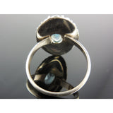 Blue Topaz Sterling Silver Ring - Size 7.50