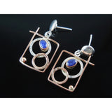 Sapphire Sterling Silver & Vermeil Post Earrings