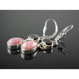 Garnet & Rhodochrosite Sterling Silver Earrings