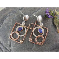 Sapphire Sterling Silver & Vermeil Post Earrings