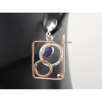 Sapphire Sterling Silver & Vermeil Post Earrings