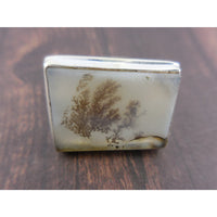 Dendritic Agate Sterling Silver Ring - Size 8.5