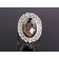 Smoky Quartz Sterling Silver Ring - Size 5.75