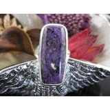 Charoite Sterling Silver Ring - Size 6.75