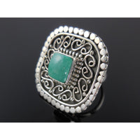 Turquoise Sterling Silver Ring - Size 4.75