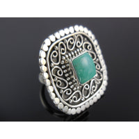 Turquoise Sterling Silver Ring - Size 4.75