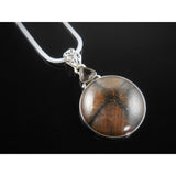 Chiastolite & Smoky Topaz Sterling Silver Pendant/Necklace