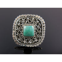 Turquoise Sterling Silver Ring - Size 4.75
