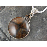 Chiastolite & Smoky Topaz Sterling Silver Pendant/Necklace