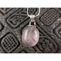 Rose Quartz & Garnet Sterling Silver Pendant/Necklace