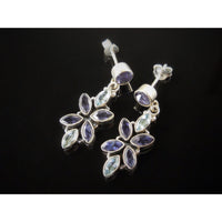 Iolite & Blue Topaz Sterling Silver Earrings