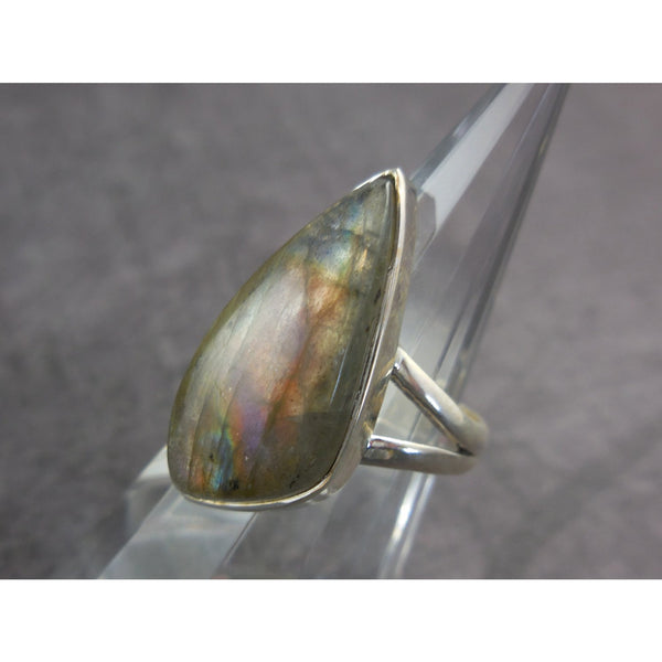 Labradorite Gemstone Sterling Silver Ring - Size 6.5