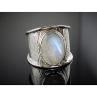 Moonstone Sterling Silver Ring – Size 7.5