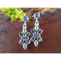 Iolite & Blue Topaz Sterling Silver Earrings
