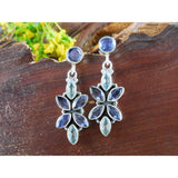 Iolite & Blue Topaz Sterling Silver Earrings