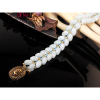 Handwoven Amazonite Gemstone with Vermeil Box Clasp Bracelet