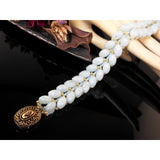 Handwoven Amazonite Gemstone with Vermeil Box Clasp Bracelet