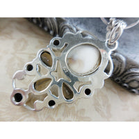 Shiva Eye, Smoky Topaz, & Onyx Sterling Silver Pendant/Necklace