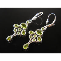 Peridot Sterling Silver Earrings w/Leverback Earring Wires