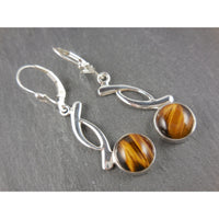 Tiger's Eye .925 Sterling Silver Earrings