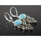 Larimar & Blue Topaz Sterling Silver Earrings