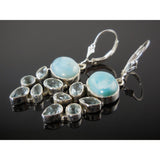Larimar & Blue Topaz Sterling Silver Earrings