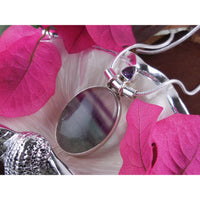 Flourite & Amethyst Sterling Silver Pendant/Necklace