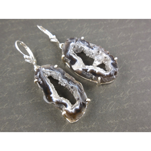 Agate Drusy .925 Sterling Silver Earrings
