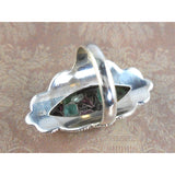Aquamarine in Garnet .925 Sterling Silver Ring - Size 8