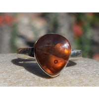 Fire Agate Sterling Silver Ring – Size 10.00