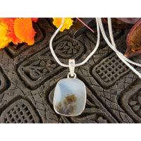 Dendritic Agate Sterling Silver Pendant/Necklace