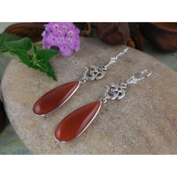 Carnelian Sterling Silver Earrings