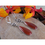 Carnelian Sterling Silver Earrings