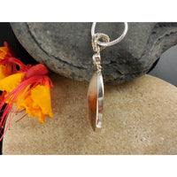 Dendritic Agate & White Topaz Sterling Silver Pendant/Necklace