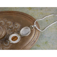 Tiger's Eye Sterling Silver Locket Pendant/Necklace