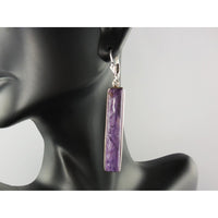 Charoite Sterling Silver Earrings
