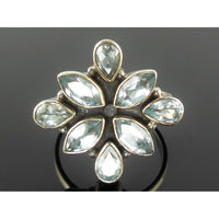Blue Topaz Sterling Silver Ring - Size 9.25