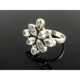 Blue Topaz Sterling Silver Ring - Size 9.25